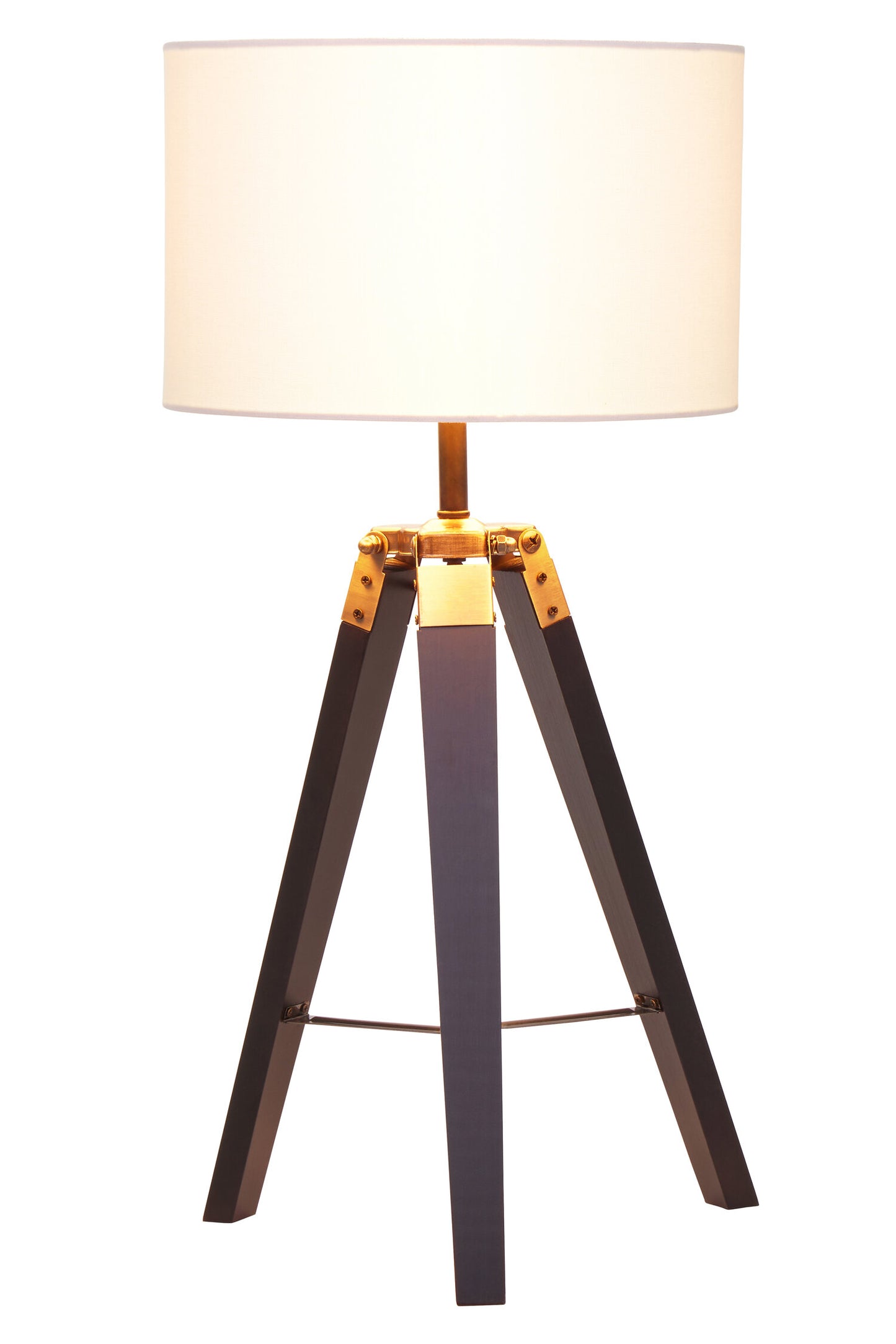 Campaign Tripod Table Lamp With Black Base