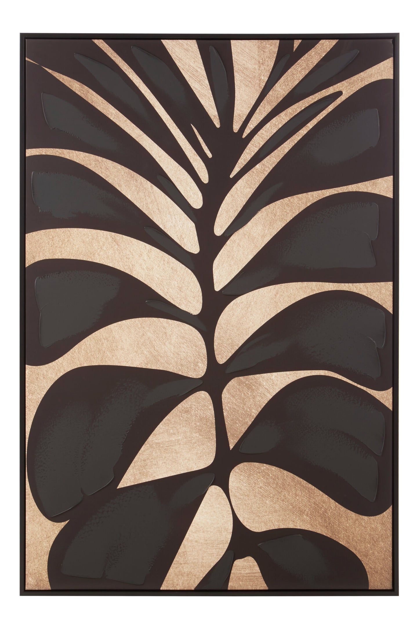 Galleria Canvas Black Leaf Design Wall Art
