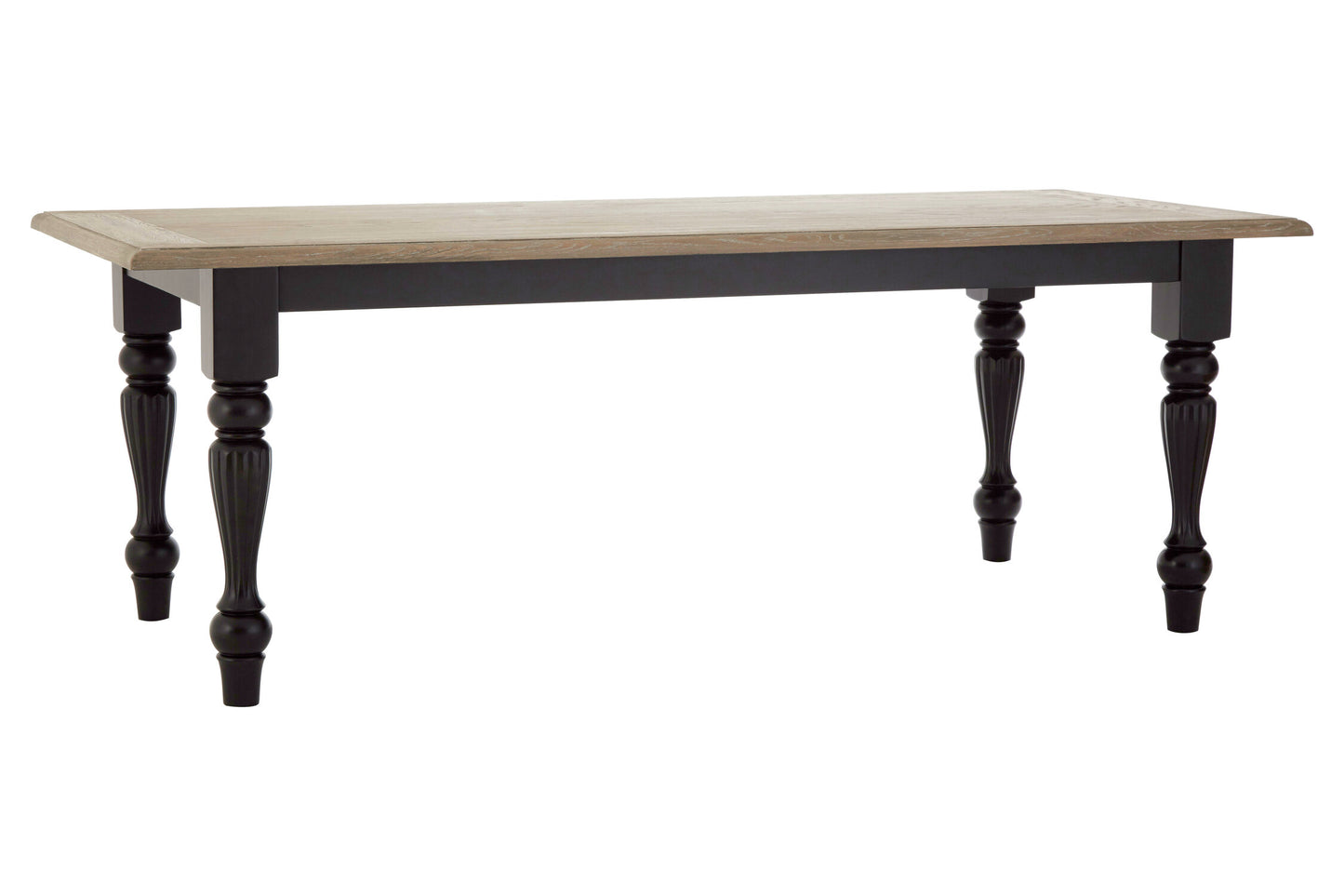 Davenport Grey Wash and Antique Black Dining Table
