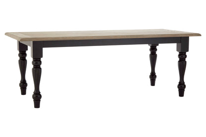 Davenport Grey Wash and Antique Black Dining Table