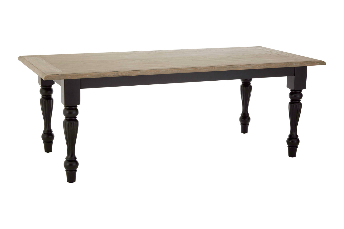 Davenport Grey Wash and Antique Black Dining Table