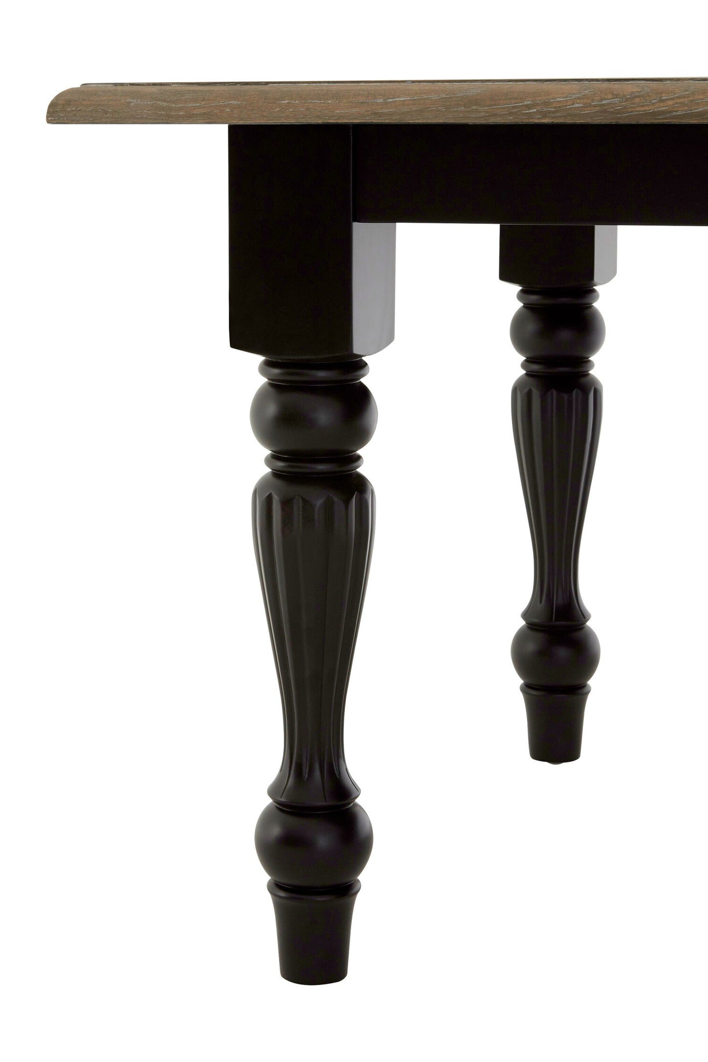 Davenport Grey Wash and Antique Black Dining Table