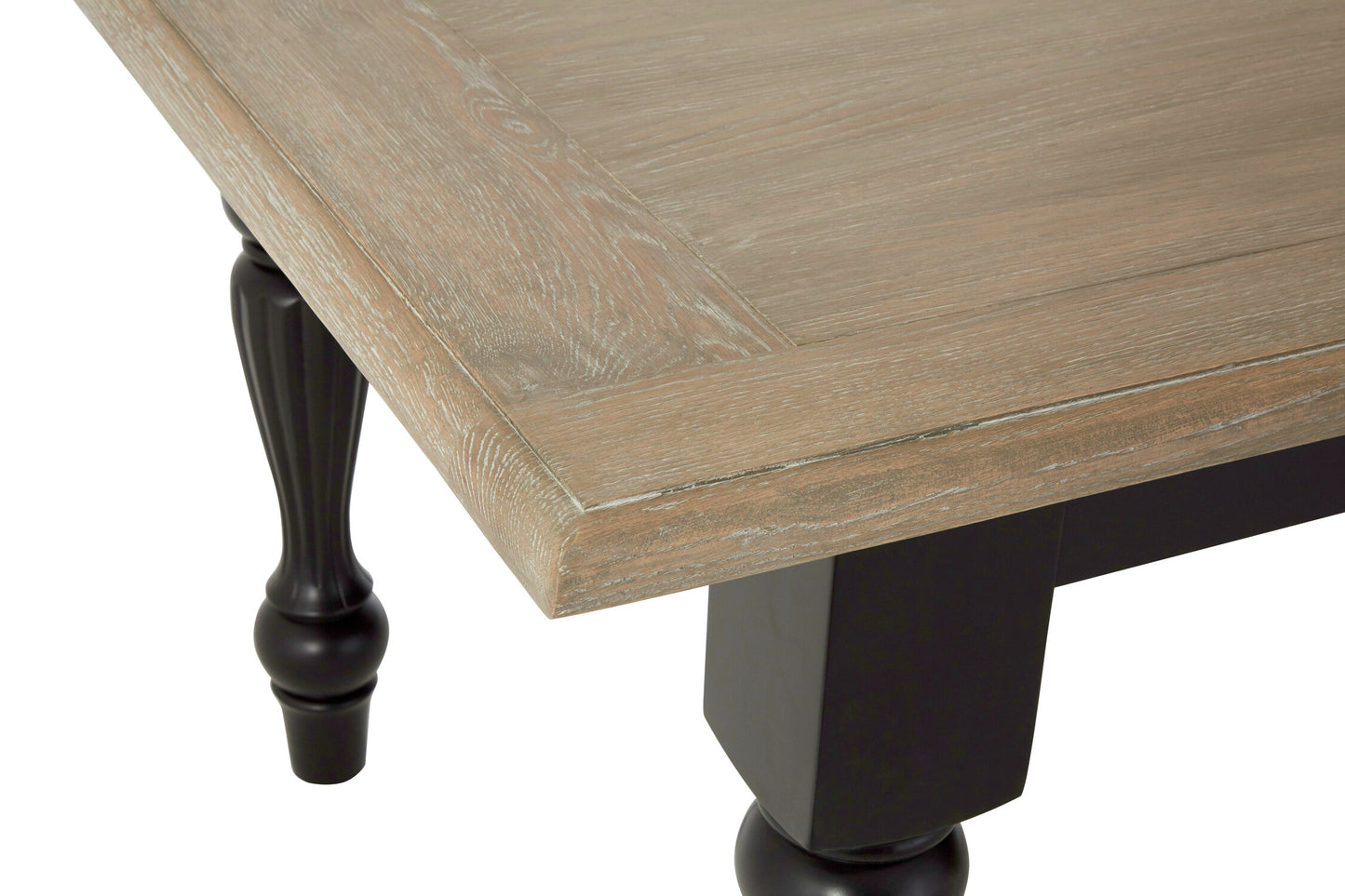 Davenport Grey Wash and Antique Black Dining Table