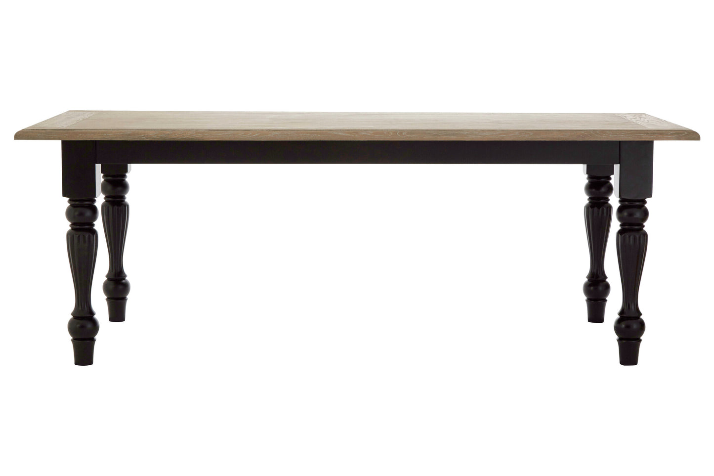 Davenport Grey Wash and Antique Black Dining Table