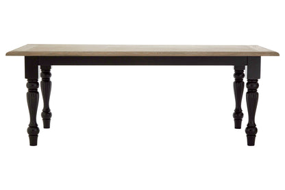 Davenport Grey Wash and Antique Black Dining Table