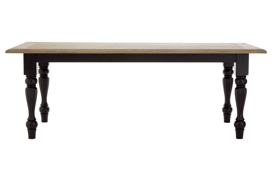 Davenport Grey Wash and Antique Black Dining Table