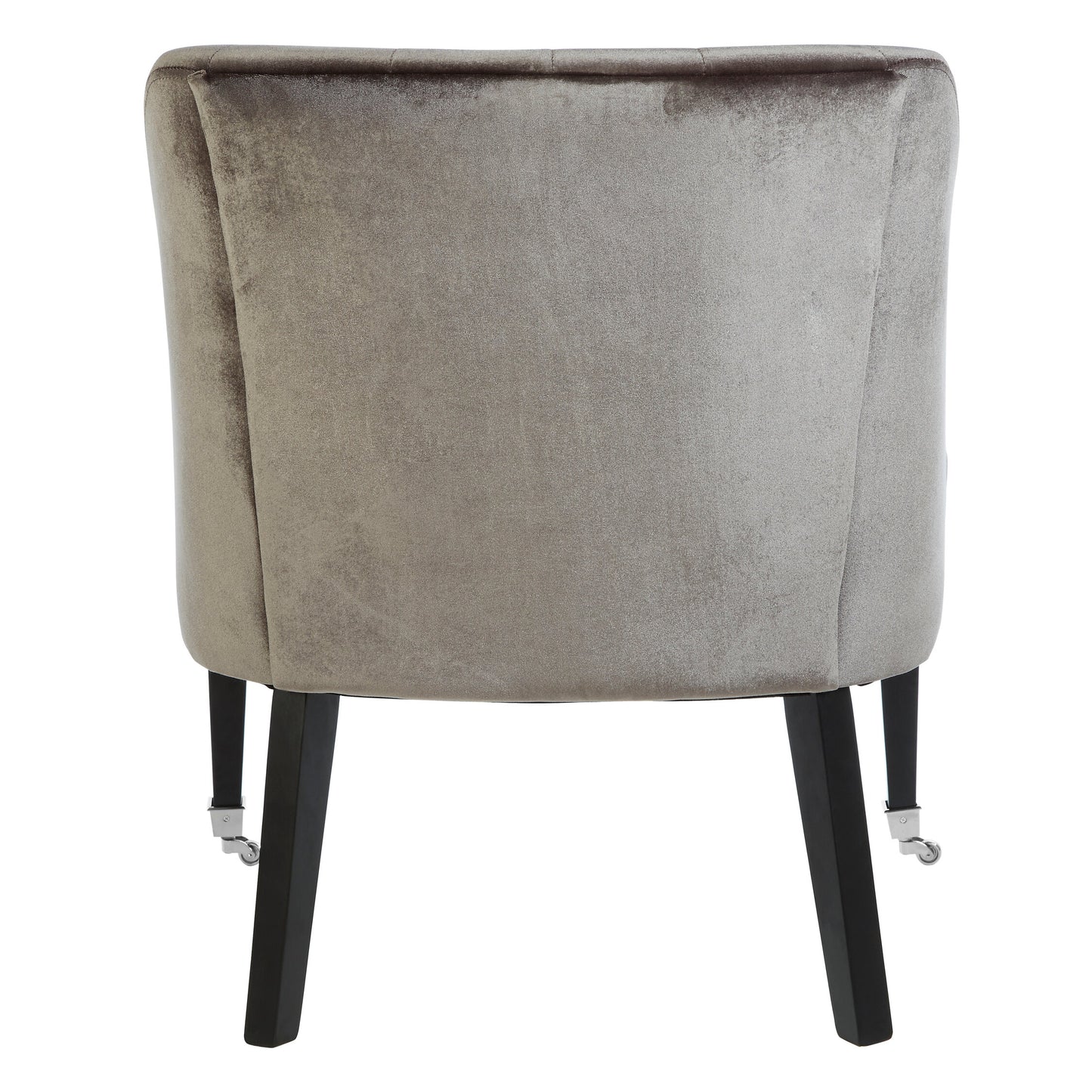 Charles Luxe Button Back Grey Velvet Chair Armchair | Bali & Blue