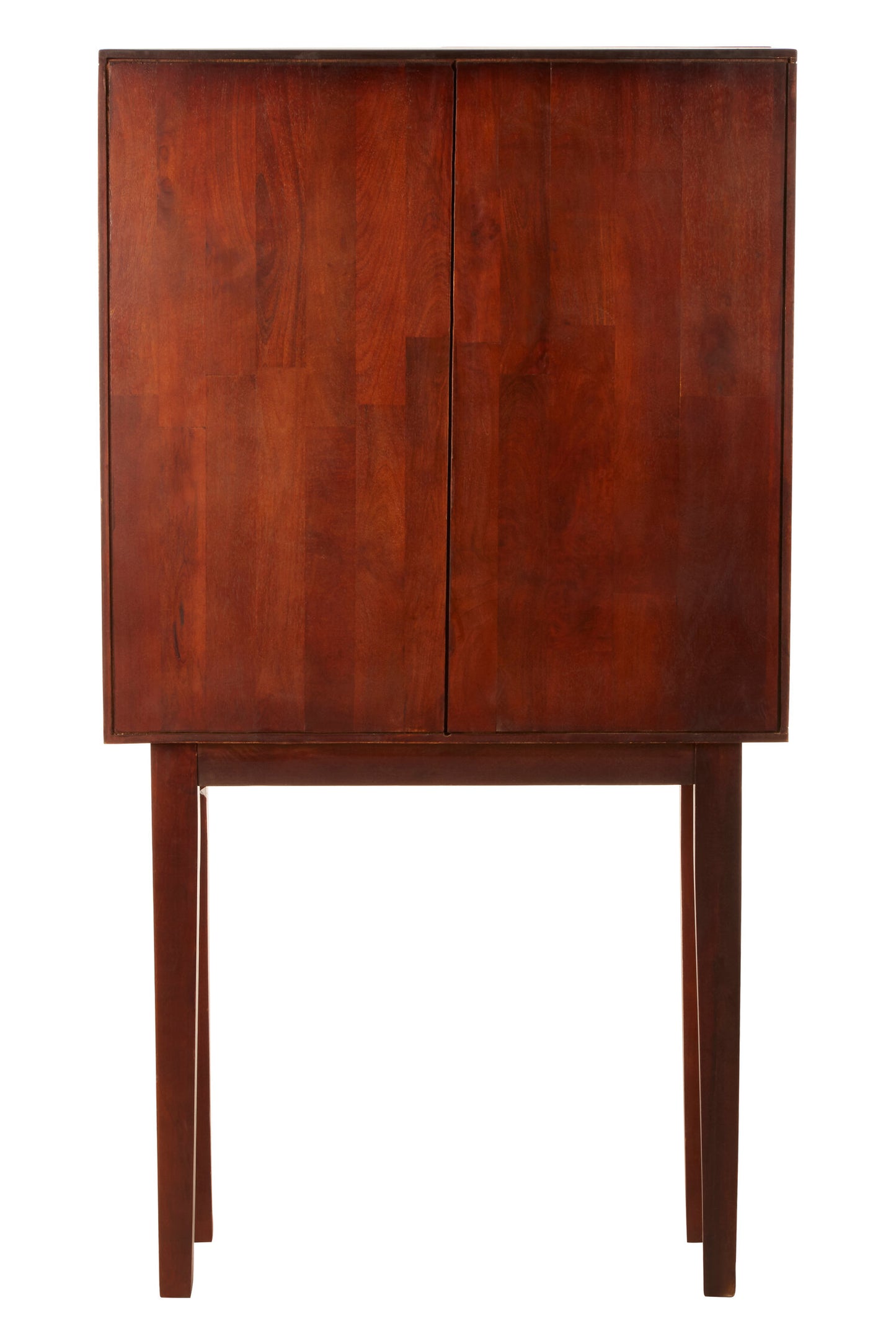 Mermaid Mid-Century Carved Mango Wood Cabinet