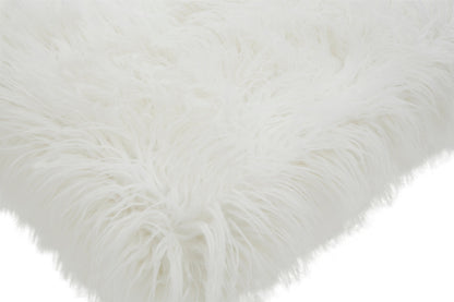 Heidi Fur Effect Bench with Gold Legs