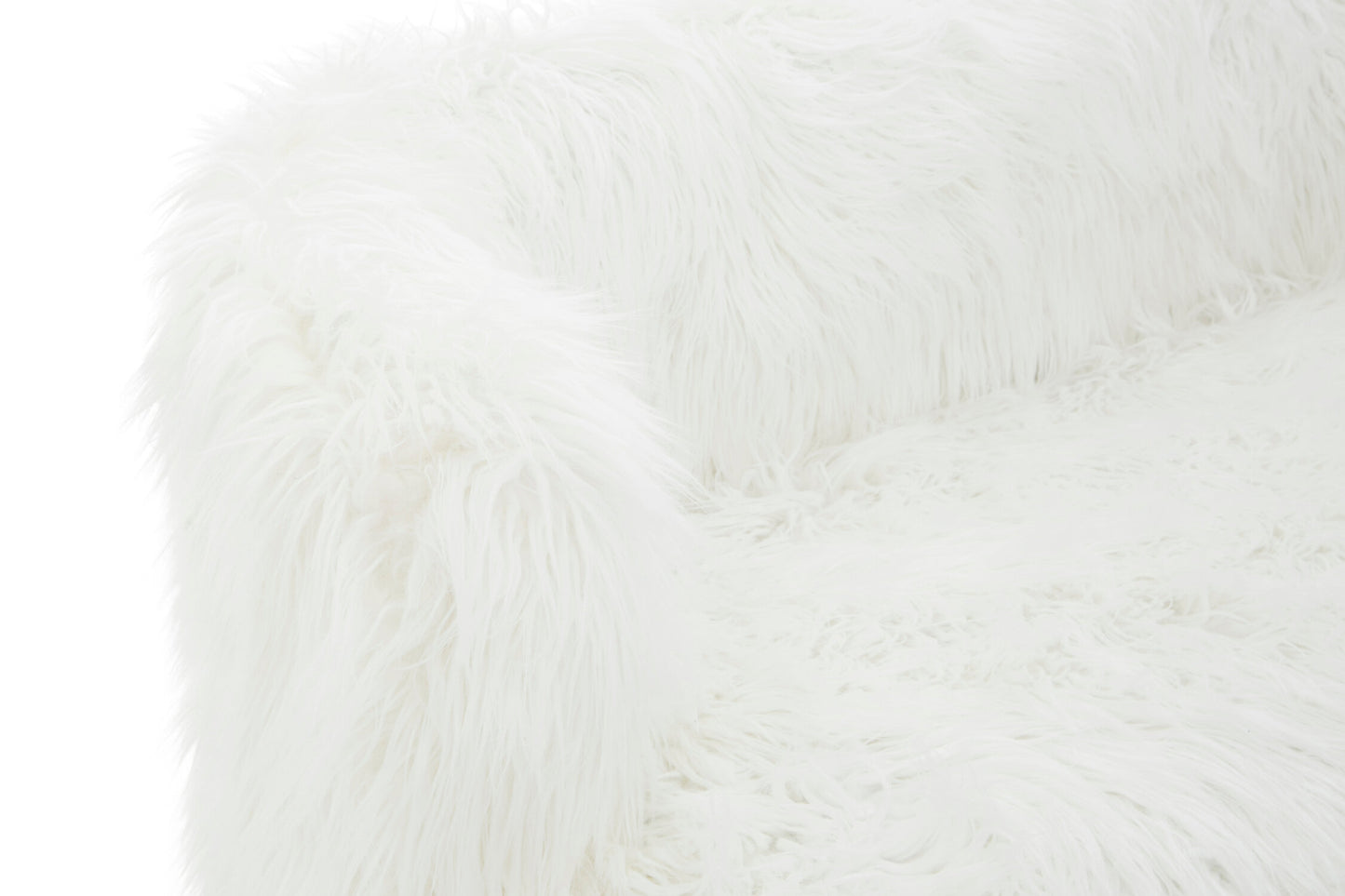 Heidi Fur Effect 2 Seater Sofa with Gold Legs