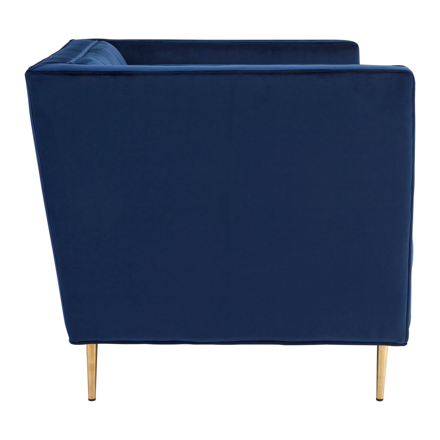 Renee Luxe Deep Blue Velvet Armchair
