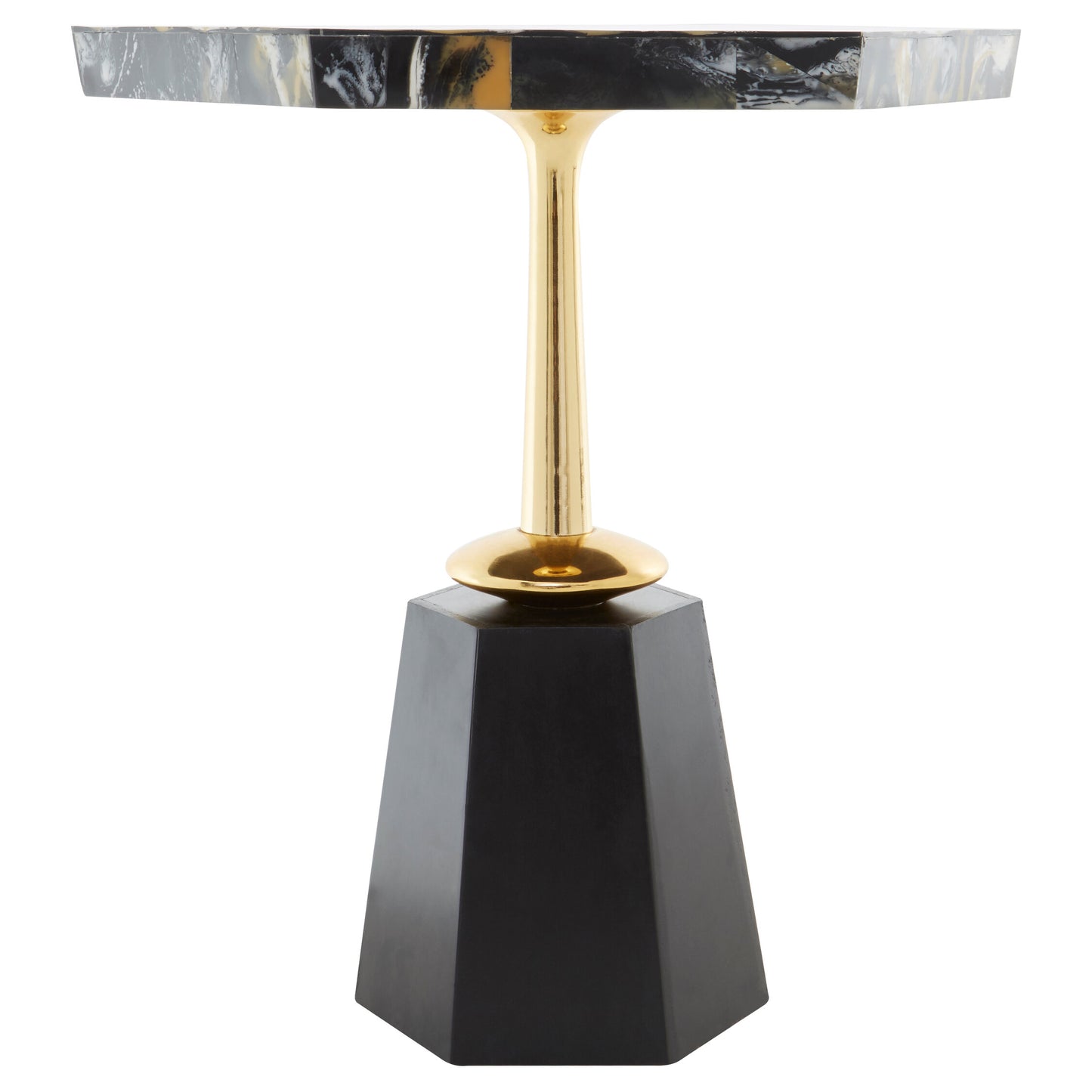 Raya Hexagonal Horn Top Side Table