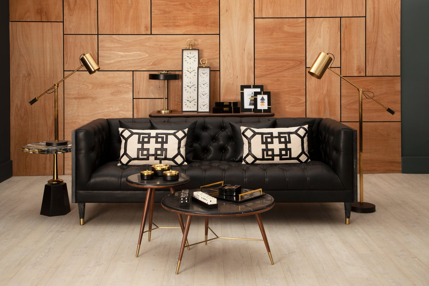 Raya Hexagonal Horn Top Side Table