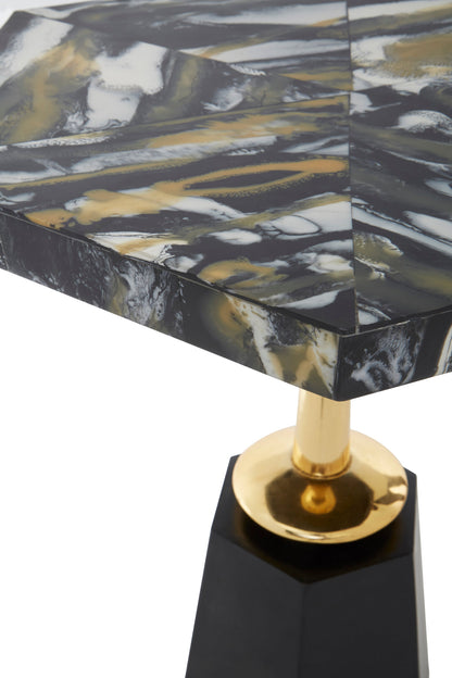 Raya Hexagonal Horn Top Side Table