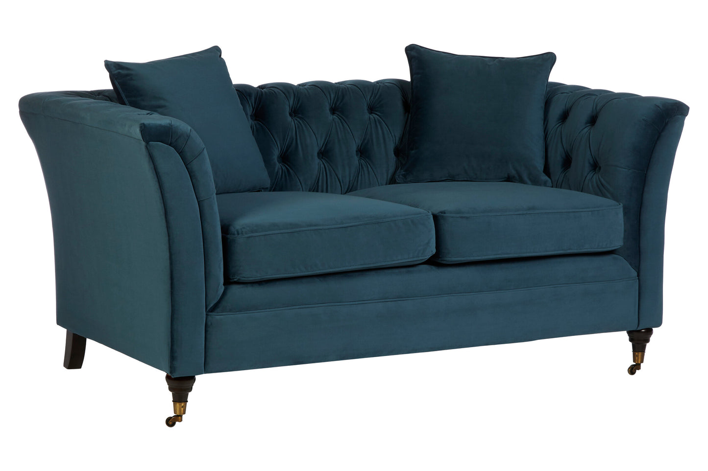 Gina Midnight Velvet Chesterfield Two Seater Sofa