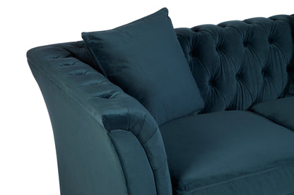 Gina Midnight Velvet Chesterfield Two Seater Sofa