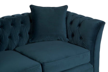 Gina Midnight Velvet Chesterfield Two Seater Sofa