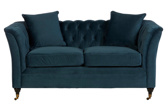 Gina Midnight Velvet Chesterfield Two Seater Sofa | Bali & Blue