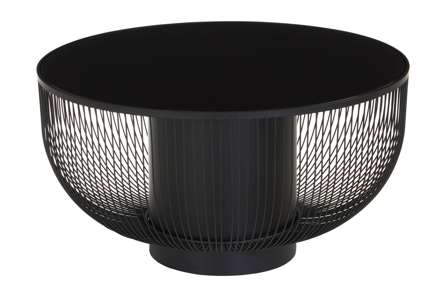 Aramis Black Glass Industrial Coffee Table | Bali & Blue