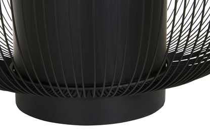 Aramis Black Glass Industrial Coffee Table