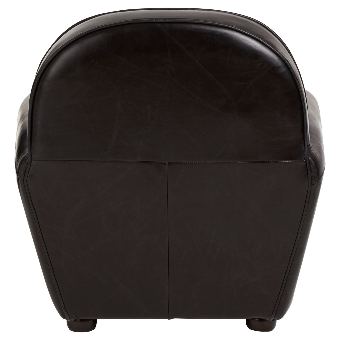 Speakeasy Black Leather Classic Armchair