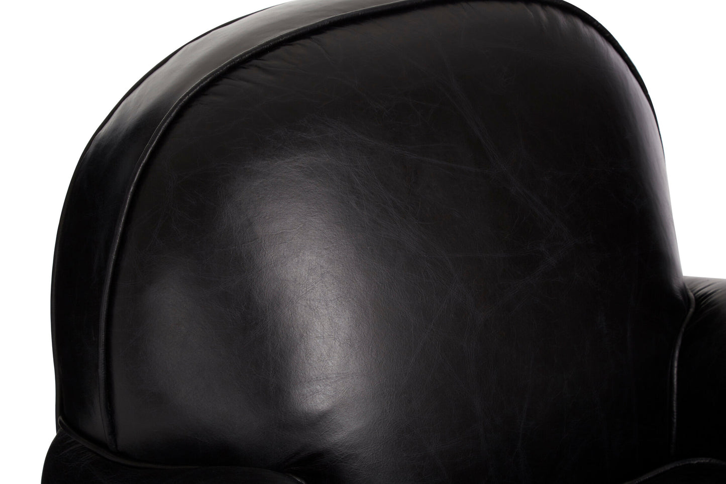 Speakeasy Black Leather Classic Armchair