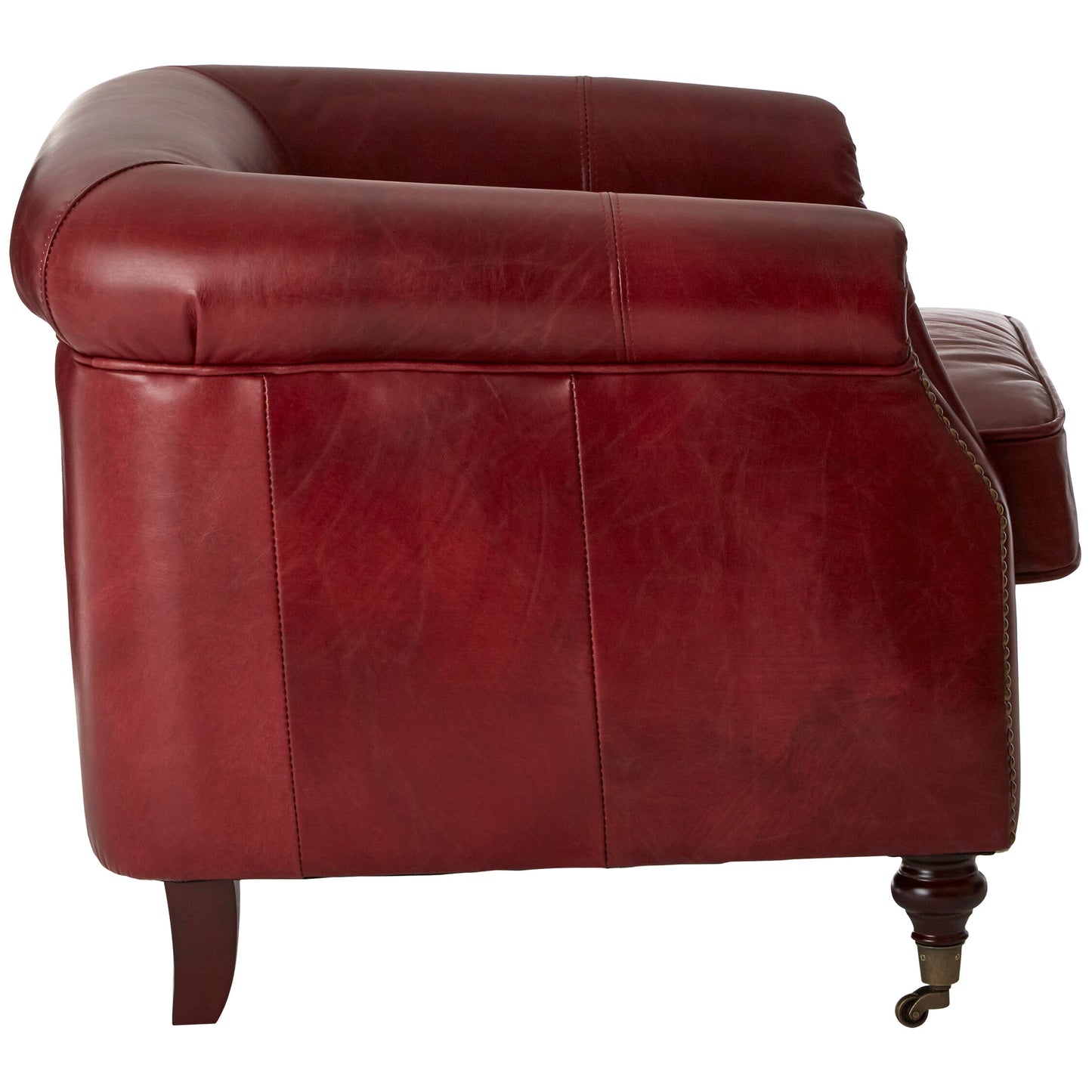 Speakeasy Deep Red Leather Armchair
