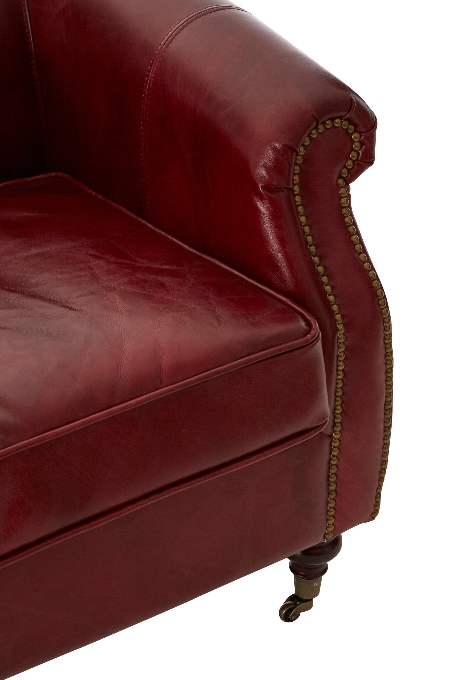 Speakeasy Deep Red Leather Armchair
