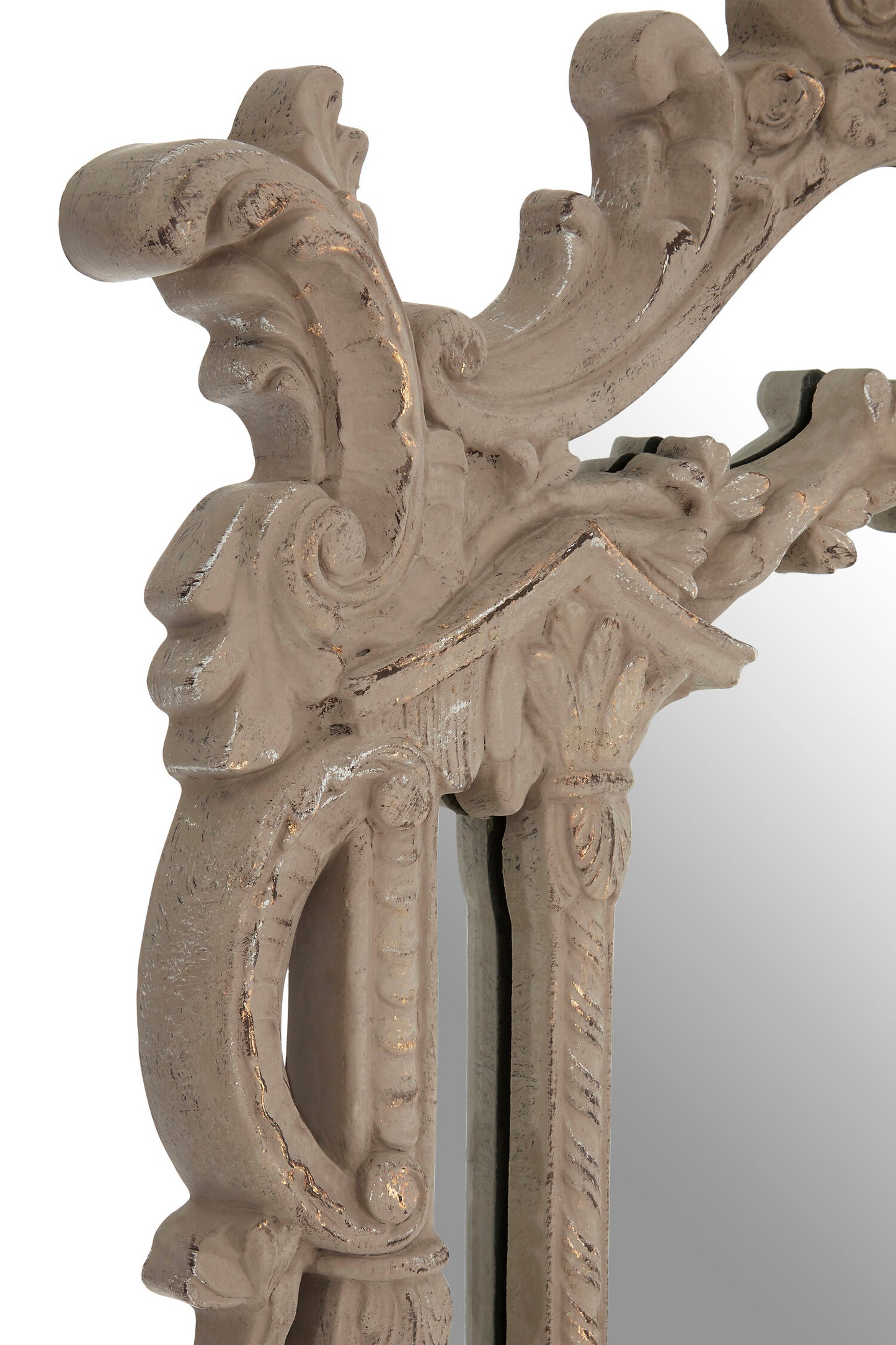 Vienna Antique Grey Ornate Wall Mirror