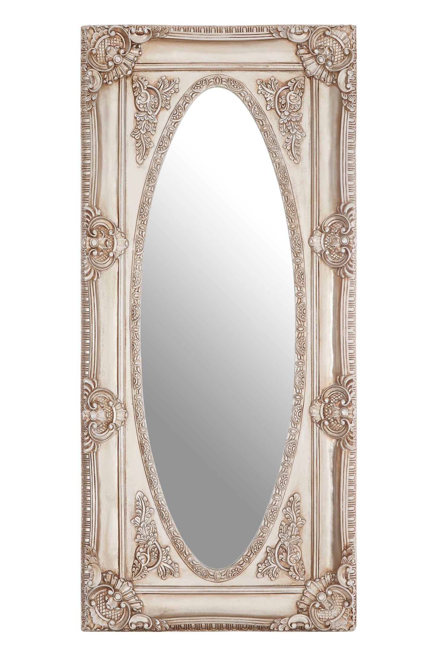 Bella Champagne Oval Border Wall Mirror