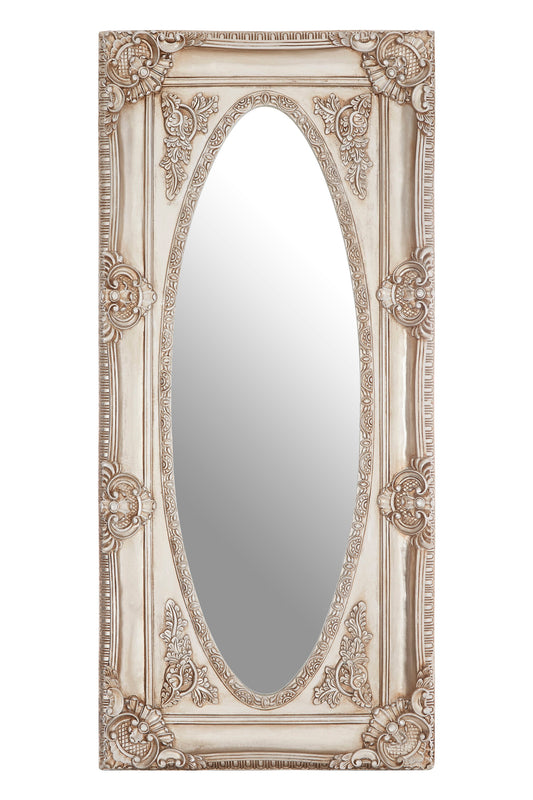 Bella Champagne Oval Border Wall Mirror