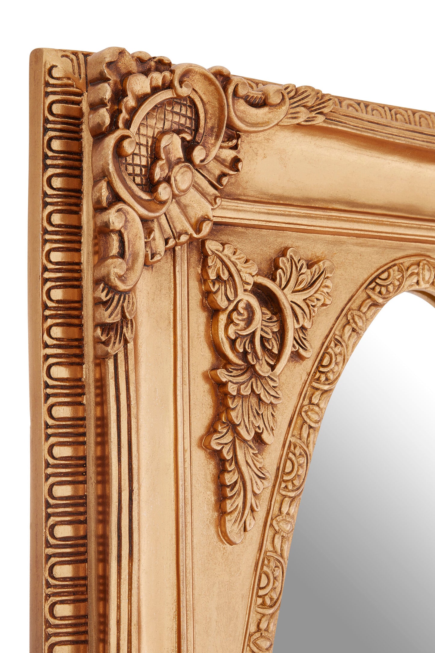 Bella Gold Finish Oval Border Wall Mirror
