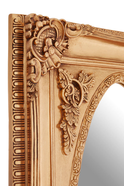 Bella Gold Finish Oval Border Wall Mirror