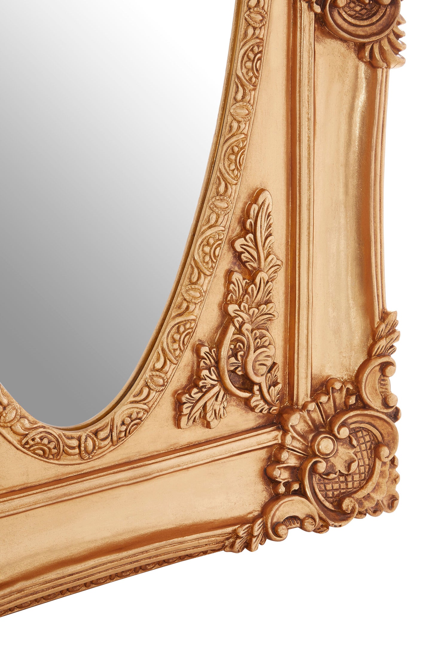 Bella Gold Finish Oval Border Wall Mirror