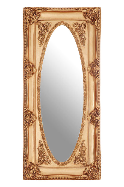 Bella Gold Finish Oval Border Wall Mirror