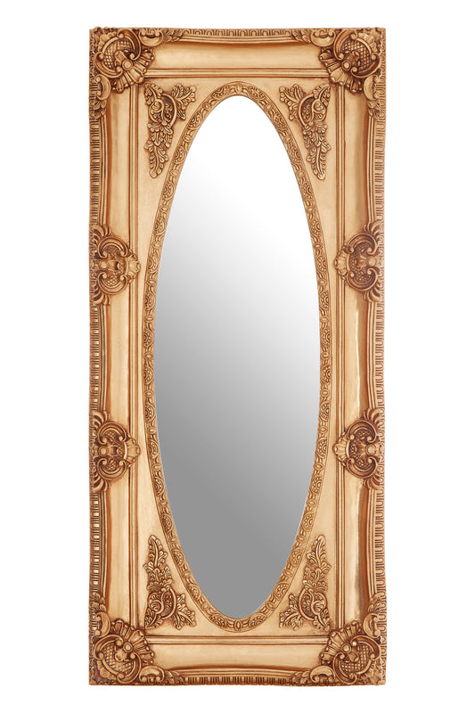 Bella Gold Finish Oval Border Wall Mirror