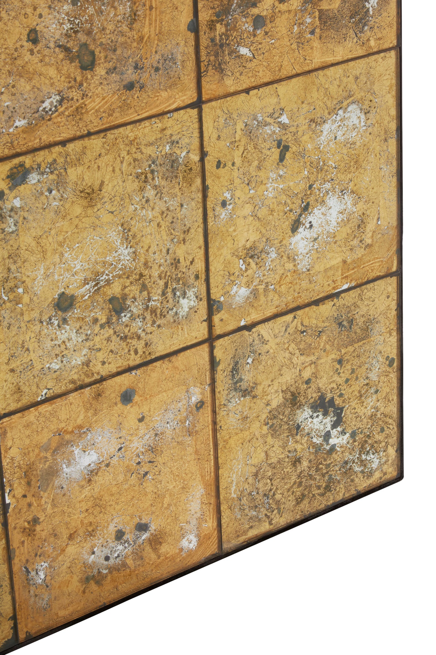 Distressed Antique Gold Wall Mirror