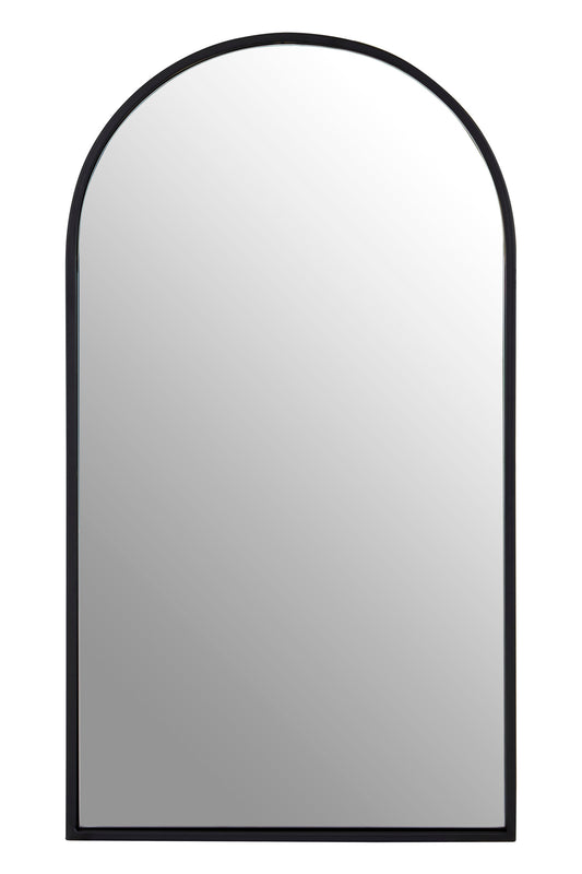 Aramis Industrial Black Frame Large Arch Wall Mirror