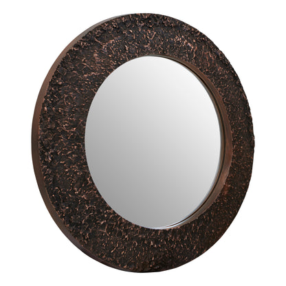 Francis Copper Finish Round Wall Mirror