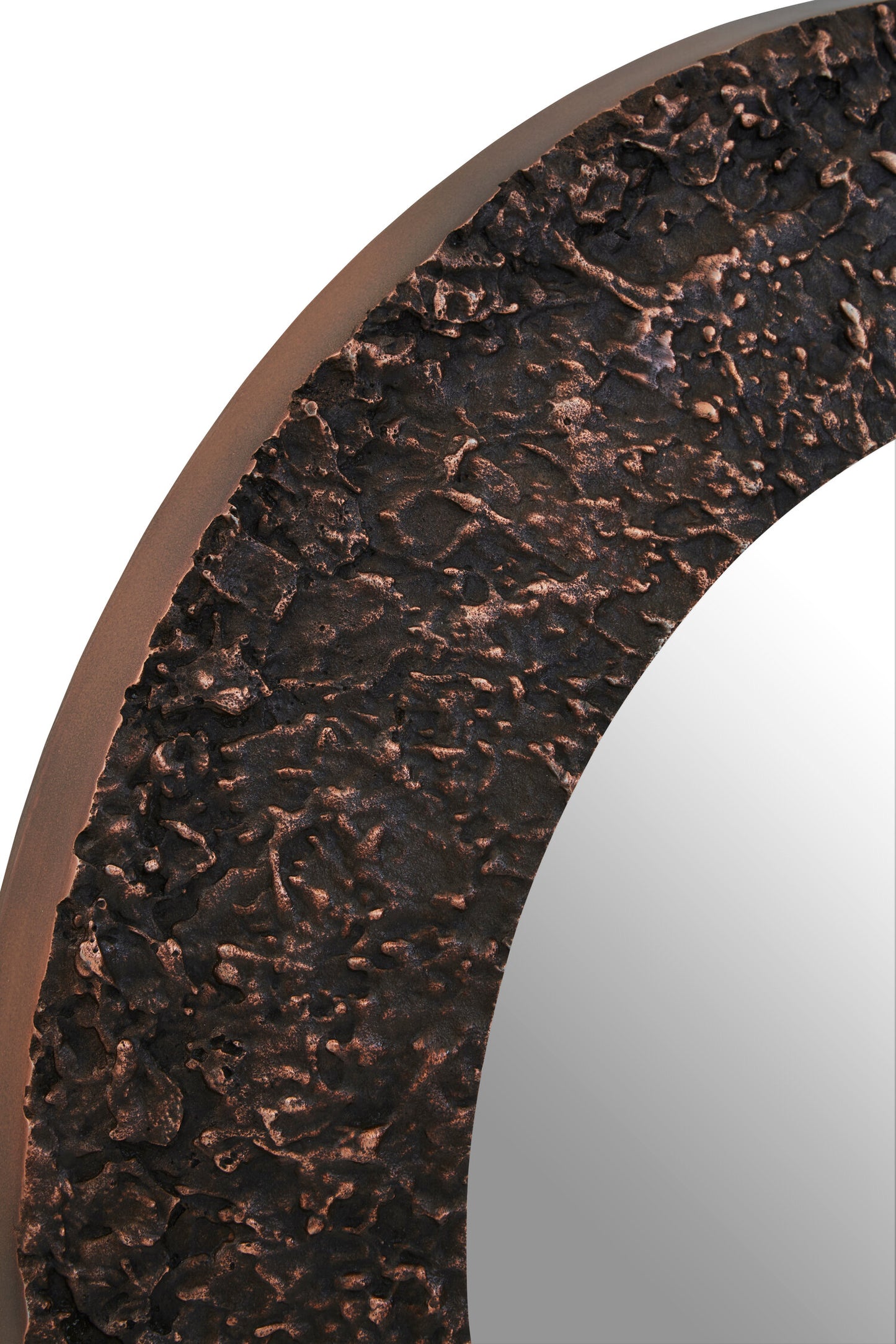 Francis Copper Finish Round Wall Mirror