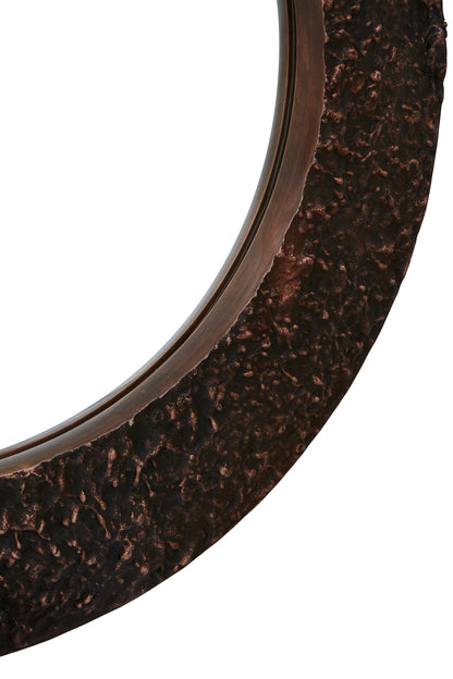 Francis Copper Finish Round Wall Mirror