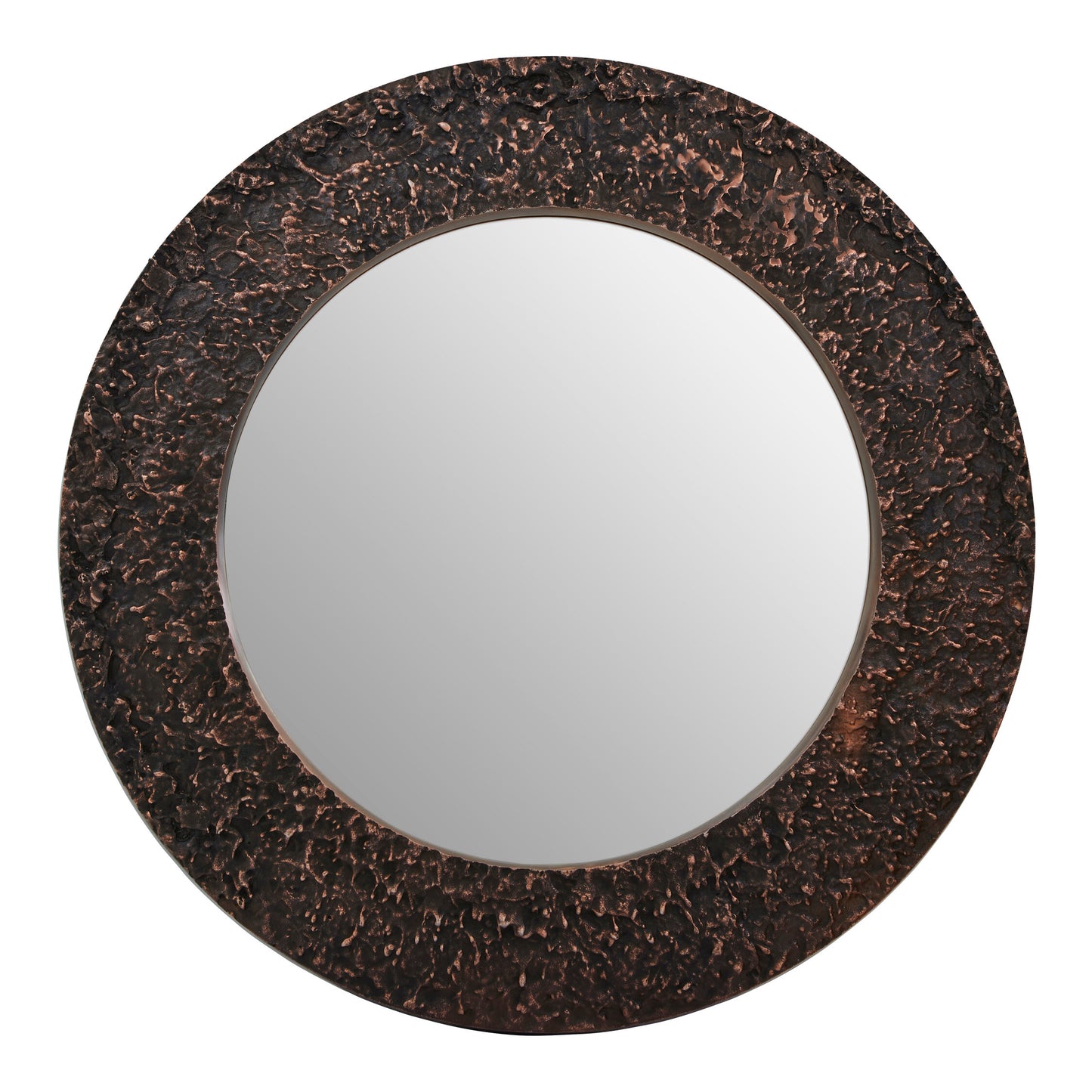 Francis Copper Finish Round Wall Mirror