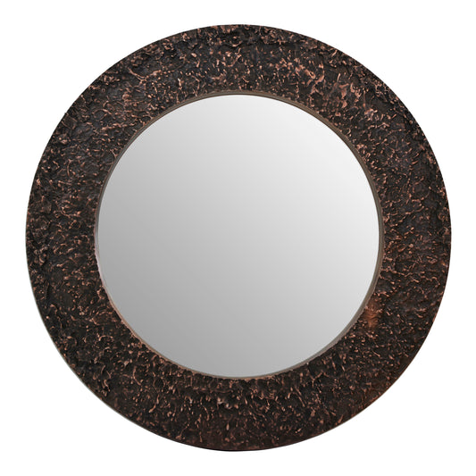 Francis Copper Finish Round Wall Mirror