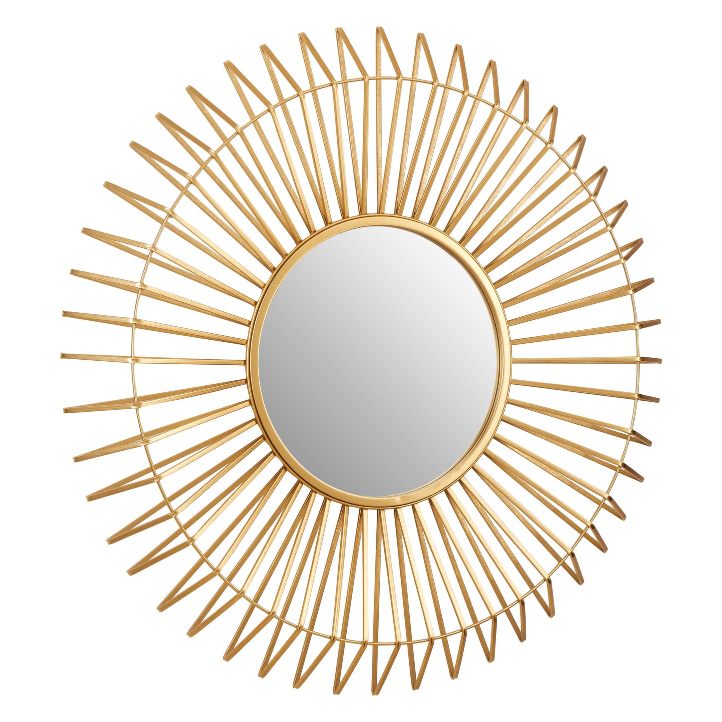 Chrono Luxe Round Gold Wall Mirror | Bali & Blue