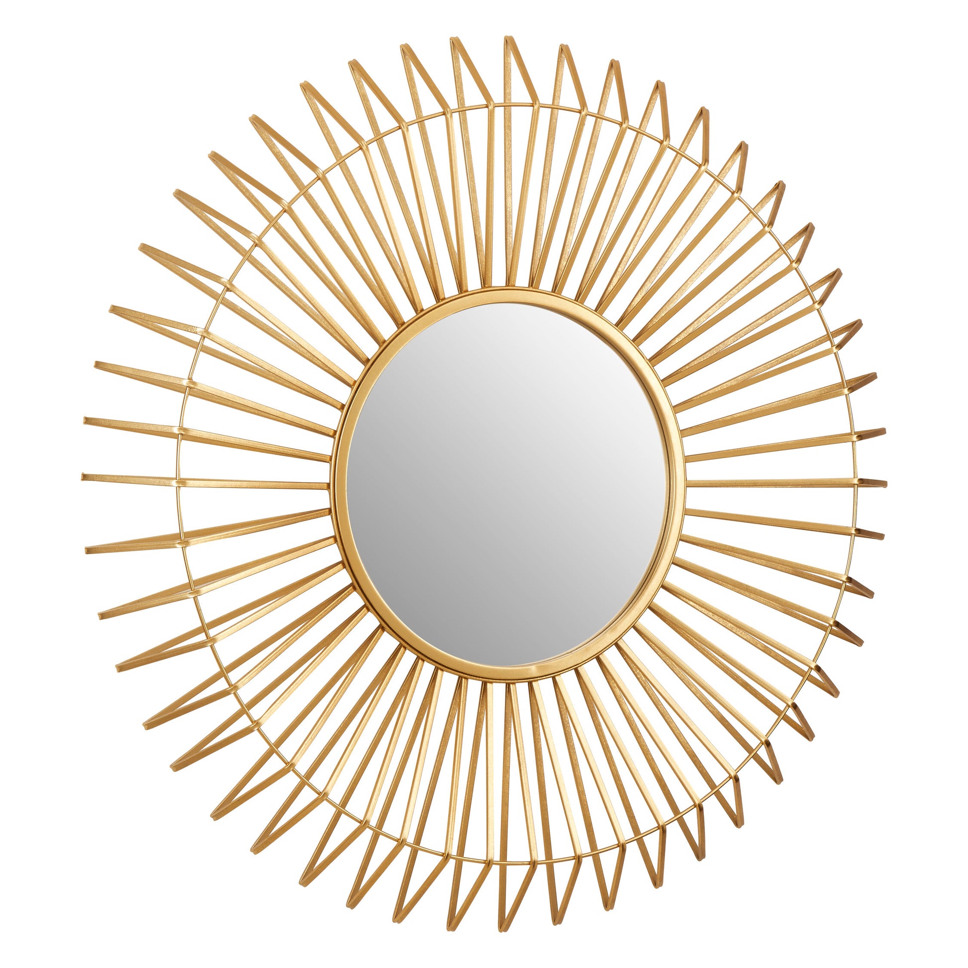 Chrono Luxe Round Gold Wall Mirror | Bali & Blue