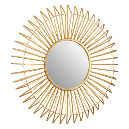 Chrono Luxe Round Gold Wall Mirror | Bali & Blue