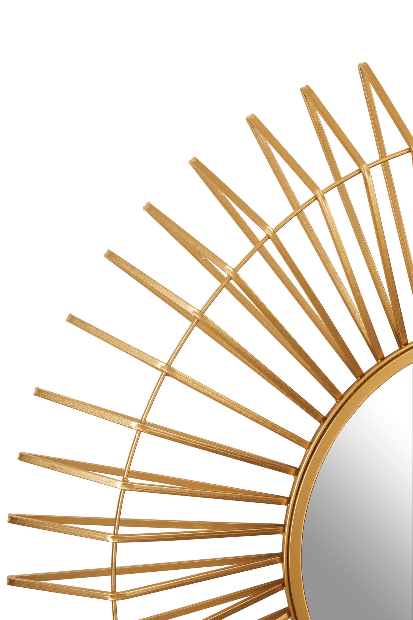 Chrono Luxe Round Gold Wall Mirror
