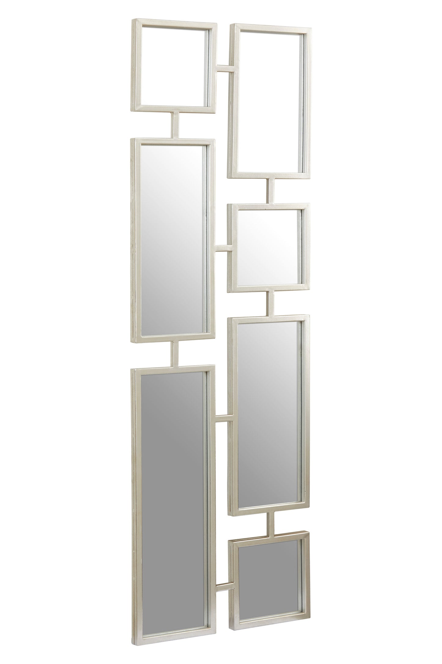 Chrono Industrial Silver Multi Frame Mirror Wall Mirror | Bali & Blue