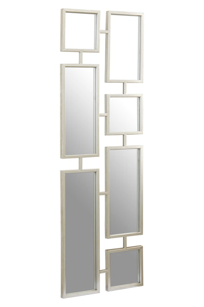 Chrono Industrial Silver Multi Frame Mirror Wall Mirror | Bali & Blue