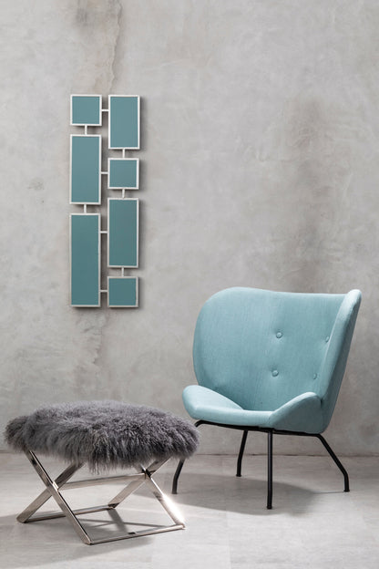 Chrono Industrial Silver Multi-Frame Wall Mirror